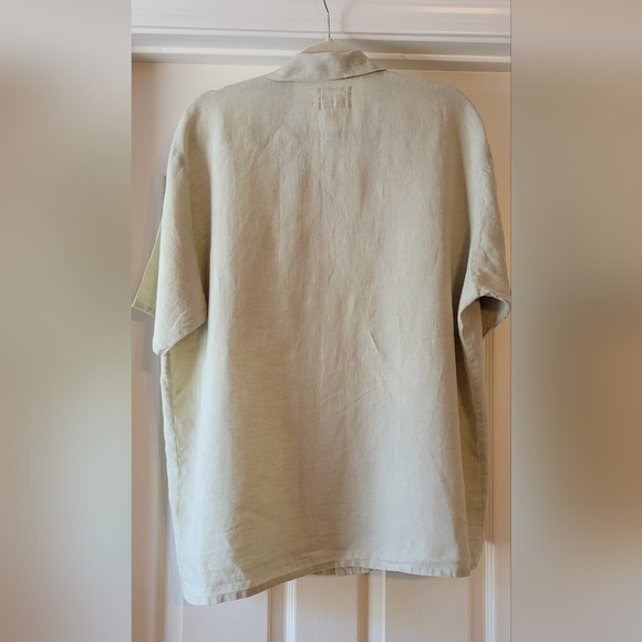 FLAX BY JEANNE ENGELHART button down 100% linen - Picture 3 of 5